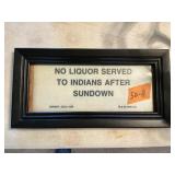 NO LIQUOR SERVED SIGN-DURANT OKLA