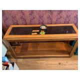 HALL TABLE GLASS TOP- 51"LX28H"X16D"