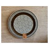 MIDDLE EASTERN MARQUETRY INLAID WOODEN PLATTER