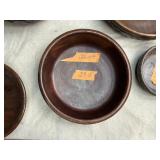AFRICAN HAND CARVED WOOD BOWL 12.5"X4"