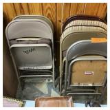 FOLDING METAL CHAIRS LOT OF 7