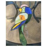 STAINED GLASS PARROT
