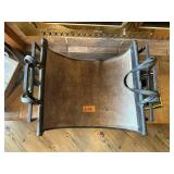 IRON+LEATHER  FIRE LOG HOLDER