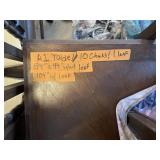 WOODEN DINING TABLE + 10 CHAIRS, 2 LEAFS 84"X44"