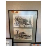 WINDMILL PICTURE, SIGNED, 29.5"X24"