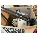 DESK LIGHT, PHONE, CLOCK BOX LOT