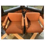 MID CENTURY CHAIRS X2