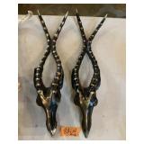 BRASS ANTELOPE IMPALA X2 23" TALL