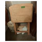 WOODEN TV TRAYS LOT OF 6