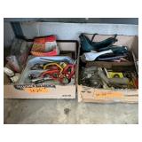 TOOLS, HANGERS, BRUSHES, MISC BOXES