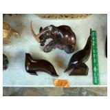 LOT OF 3 HAND CARVED ANIMALS