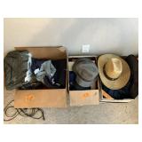 3 BOXES HATS AND SCARVES