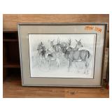 CHARLES BECKENDARF WHITETAILS PICTURE 39"X30"