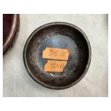 AFRICAN HAND CARVED WOOD BOWL 7.5"X2.5"