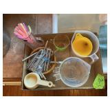 PYREX MEASURING CUP, NUT PICKERS