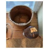 WOOD BASKET + LOG BOX LOT