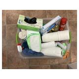 TOTE FULL OF CLEANING SUPPLIES