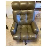 LEATHER OFFICE CHAIR, WELL WORN