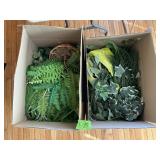 2 MISC BOXES OF FAKE PLANTS