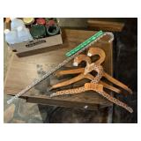 AFRICAN HAND CARVED CLOTHES HANGER