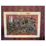 JIANG TIE FENG ZEBRAS SIGNED 42"X30"