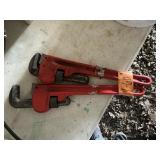 LOT OF 2 PIPE WRENCHES
