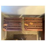 LOT OF 2 FOLDING SIDE TABLES, 17.5"X12.5"X16"