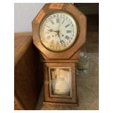 REGULATOR WALL CLOCK, 28"X15"X5"