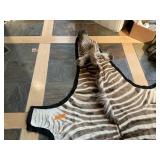 ZEBRA SKIN RUG, 111"X71"