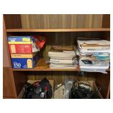 SHELF FULL- PAPERS, ENVELOPES, MAGAZINES ETC