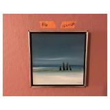 SEASIDE PAINTING ON WOOD, SIGNED TIM ATMAR