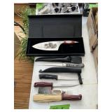 7 INCH ASIAN CLEAVER IN BOX, FILET KNIVES