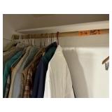 SHIRTS, VESTS, COATS IN CLOSET (1/2 CLOSET)