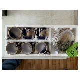 GRECIAN ESPRESSO CUP/SAUCER, 24K EMBOSSMENT