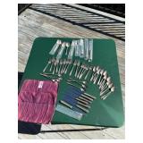 STERLING SILVER FLATWARE, TOTAL PIECES 50 SEE DETS