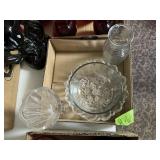 GLASSWARE-BOWLS AND VASE, X4