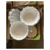 MILK GLASS LOT OF 5