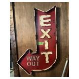 METAL EXIT SIGN
