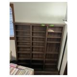 BROWN BOOK SHELF, 54"WX64"H