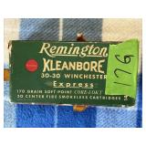 VINTAGE REMINGTON-KLEAN BORE 30-30WIN BOX +12RDS
