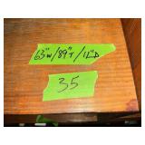 LARGE WOODEN SHELF UNIT 63"WX89"TX12"D