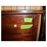 VINTAGE DARK WOOD CHEST OF DRAWERS