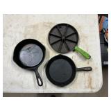 CAST IRON PANS X3