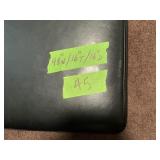 BLACK LEATHER COVERED BLANKET CHEST