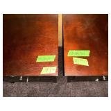 DARK WOOD 3 DRAWER BEDSIDE CHEST