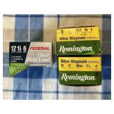 2 FULL BOXES, 1 PARTIAL,12GA SHELLS, REMINGTON+FED