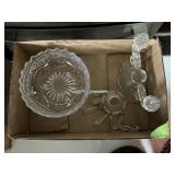 CRYSTAL BOWL + CANDLE HOLDER