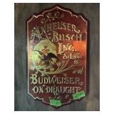 BUDWEISER SIGN, 15"X25"