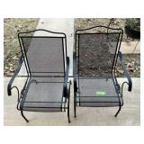 METAL LAWN CHAIRS X2