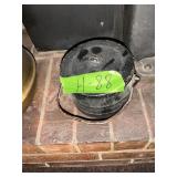 SMALL CAST IRON POT W LID, 5"X4.5"
